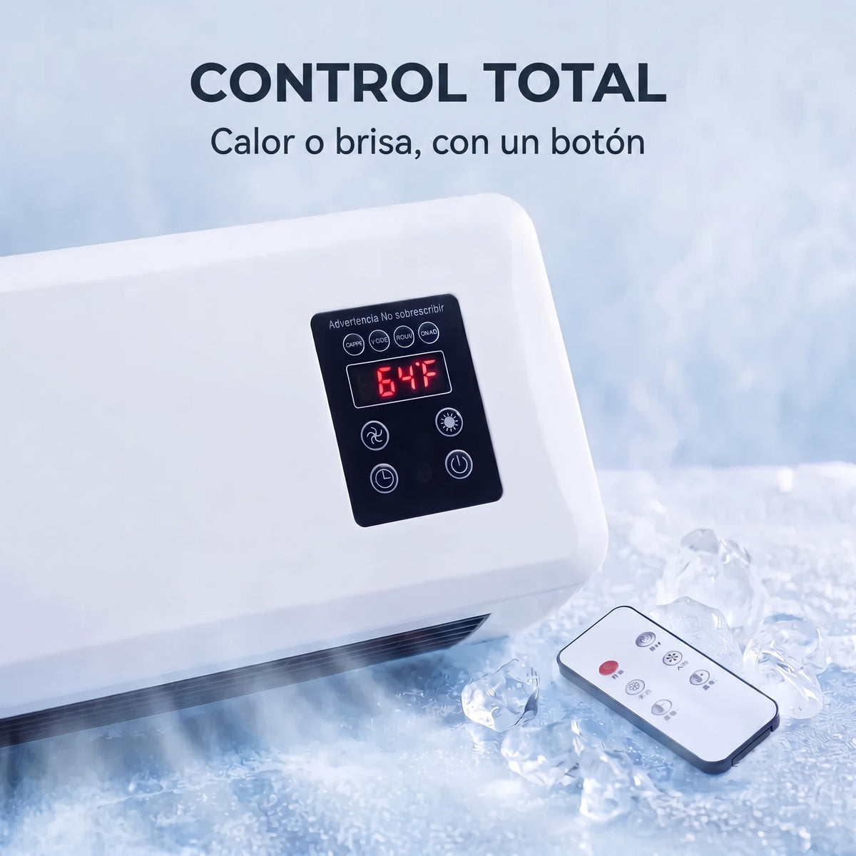 Panel de control y mando a distancia del climatizador Frostly